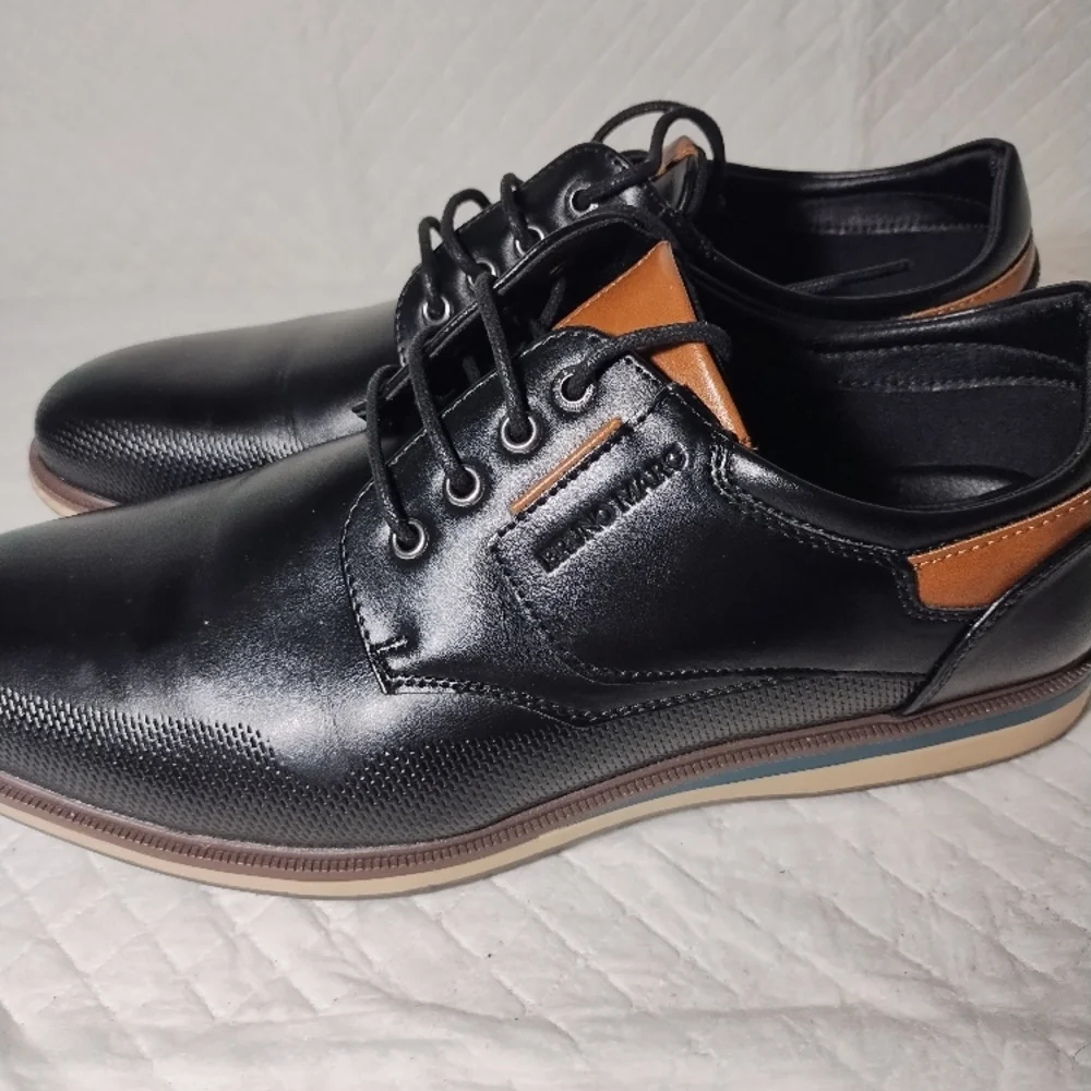 Men's Black Leather Derby Shoes